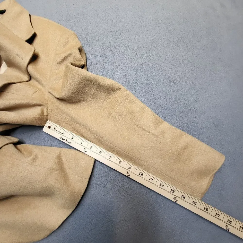 Camel Hair Blazer American Trend Estate Mens 40? Brown 2 Button Coat Made In USA